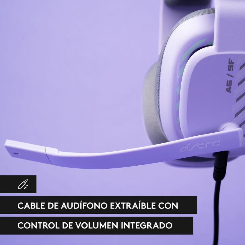 Audífonos tipo Headset Logitech Astro Gaming A10 Gen 2 3.5mm con Micrófono Lila