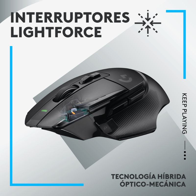Mouse Alámbrico Logitech G502 X Óptico 25600DPI Negro