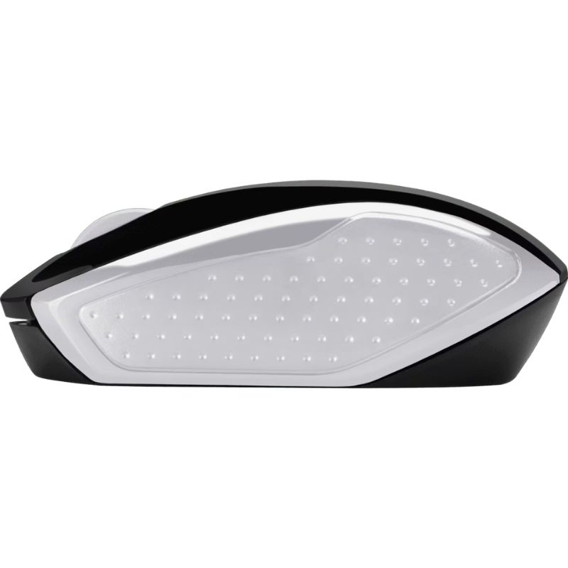 Mouse inalámbrico HP 200 óptico ergonómico plateado