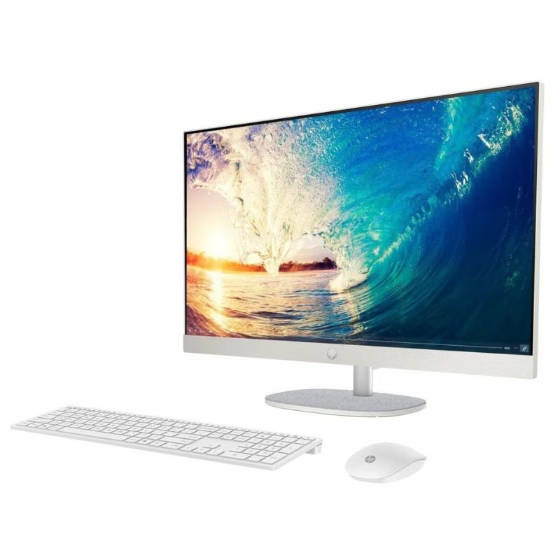 Computadora AIO HP 27-cr0278la 27" AMD Ryzen 7 7730U 16GB RAM 1TB SSD AMD Radeon W11 Home Blanco Teclado Español