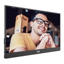 Monitor 15.6" AOC 16T20 1920x1080 IPS 60Hz Portátil Mini HDMI Negro