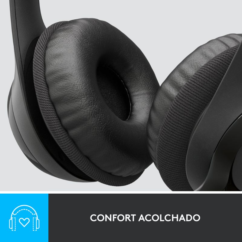 Audífonos Tipo Headset Logitech H390 USB-C con Micrófono Negro Media Noche
