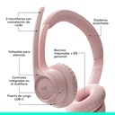 Audífonos Tipo Headset Logitech Zone 300 Inalámbricos con Micrófono Rosa