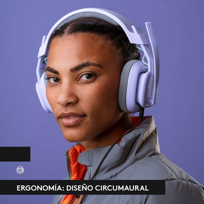 Audífonos tipo Headset Logitech Astro Gaming A10 Gen 2 3.5mm con Micrófono Lila