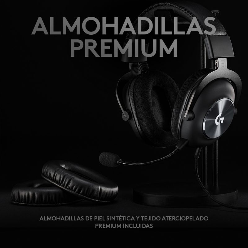 Audífonos tipo Headset Logitech G PRO X 3.5mm con Micrófono Negro