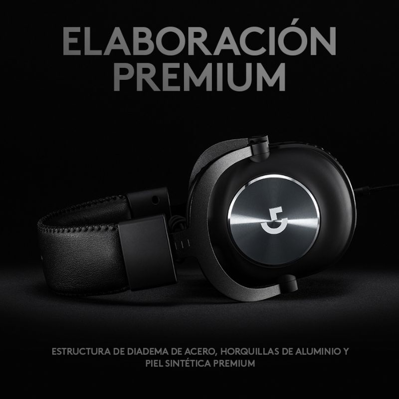 Audífonos tipo Headset Logitech G PRO X 3.5mm con Micrófono Negro