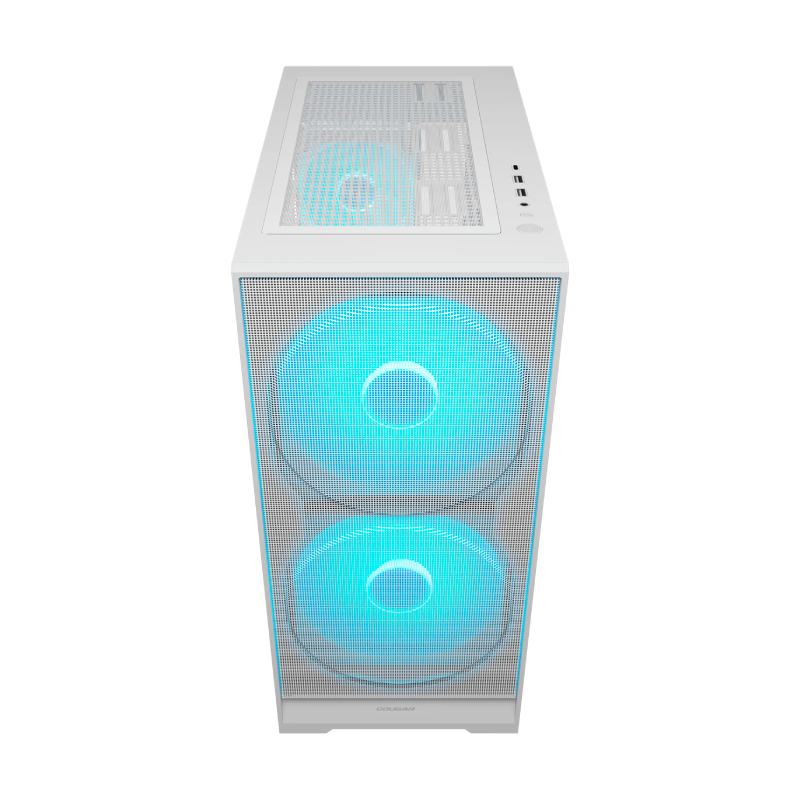 Case Gaming Cougar AIRFACE 180 White Media Torre Vidrio Templado Filtro Magnético ARGB (Sin Fuente)