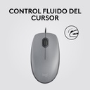 Mouse Alámbrico Óptico Logitech M110 Silent 1000 DPI Gris