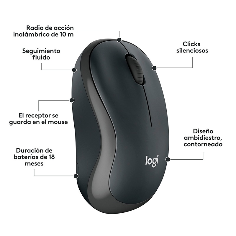 Teclado y Mouse Inalámbrico Logitech MK295 Silent Negro Inglés