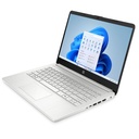 Laptop HP 14-DQ6101 14" Intel N150 4GB RAM 128GB UFS Intel Graphics W11 Home Plateado Teclado Inglés