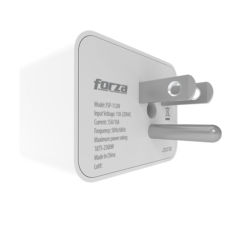 Protector de Sobretensión Forza FSP-112W 1 Toma Blanco