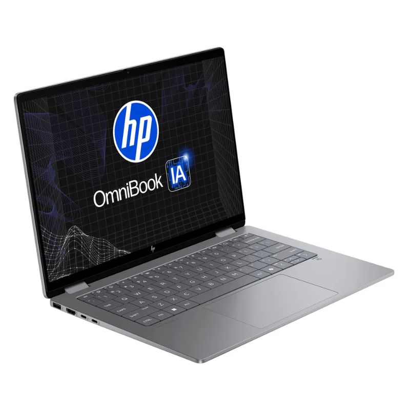 Laptop HP OmniBook 14-fk0074la 14" Touchscreen AMD Ryzen AI 7 350 24GB RAM 1TB SSD AMD Radeon W11 Home Plateada Teclado Español