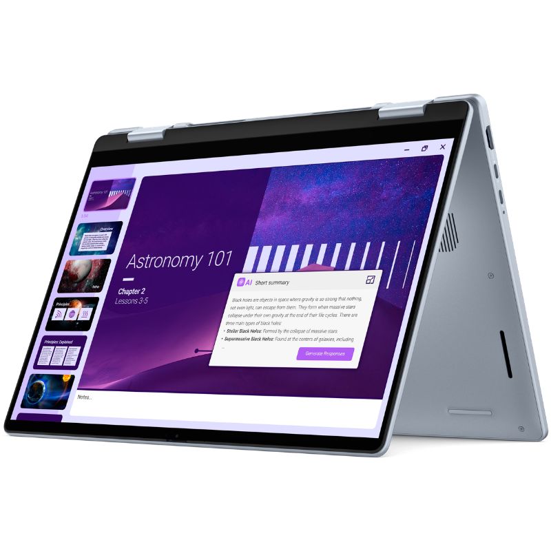 Laptop Dell Plus 2 en 1 14" Touchscreen Intel Core Ultra 7 256V 16GB RAM 1TB SSD Intel Arc Graphics W11 Home Azul Frío Teclado Inglés