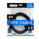 Cable HDMI 2.0 4K Unno Tekno CB4231BK 3 Metros Macho-Macho Negro