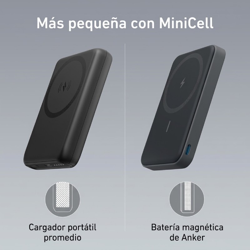 PowerBank Anker 622 Magnetic Battery (MagGo) 5000mAh USB-C/Inalámbrico Negro