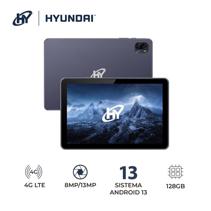 Tablet Hyundai HYTAB PLUS 10LB4 10.1" 4G 4GB RAM 128GB Android 16 6000mAh Gris Espacial