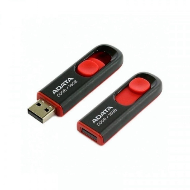 Memoria USB ADATA 16GB Ac008-16G-Rkd 2.0 Negro Rojo