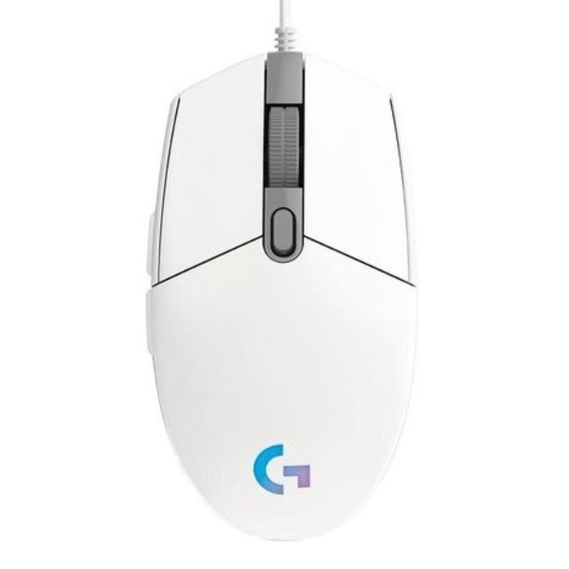 Mouse Gaming Alámbrico Logitech G203 LIGHTSYNC Blanco 8000DPI 6 Botones
