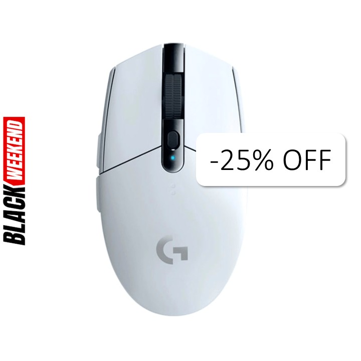 Mouse Gaming Inalámbrico Óptico Logitech G305 LIGHTSPEED 12000DPI 6 Botones Blanco