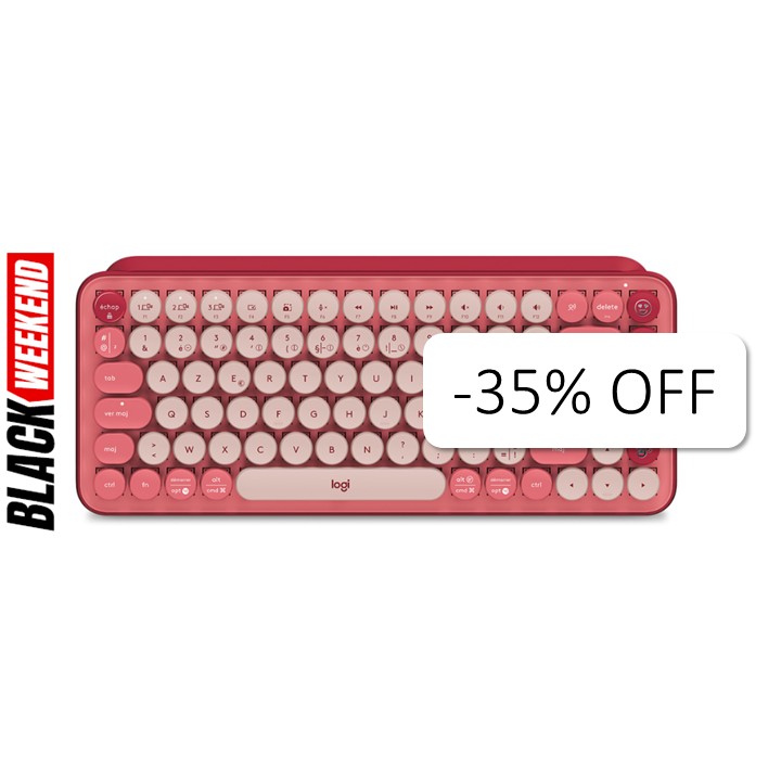 Teclado Mecánico Inalámbrico Logitech POP Heartbreaker Fucsia-Rosado Español