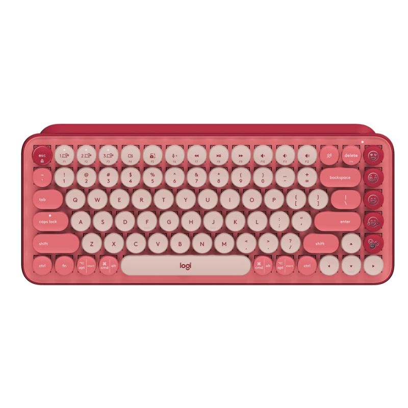 Teclado Mecánico Inalámbrico Logitech POP Heartbreaker Fucsia-Rosado Español