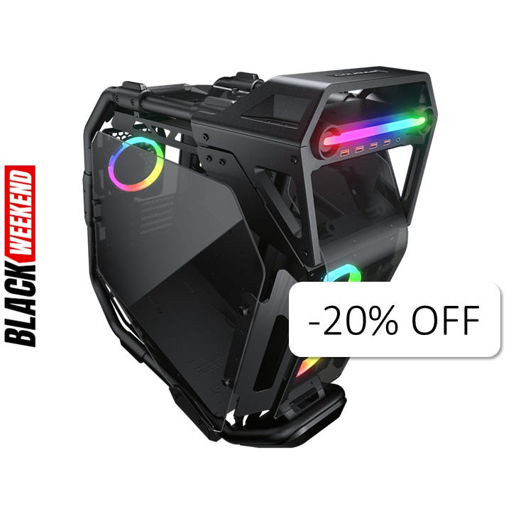 Case Gaming Cougar Cratus RGB Vidrio Templado Media Torre ATX Negro (Sin fuente)