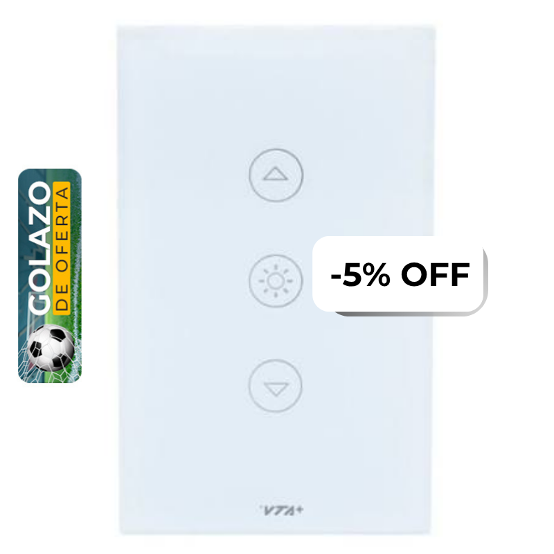 Interruptor Inteligente Sencillo VTA Touch IoT Dimerizable Smart Home Wi-Fi