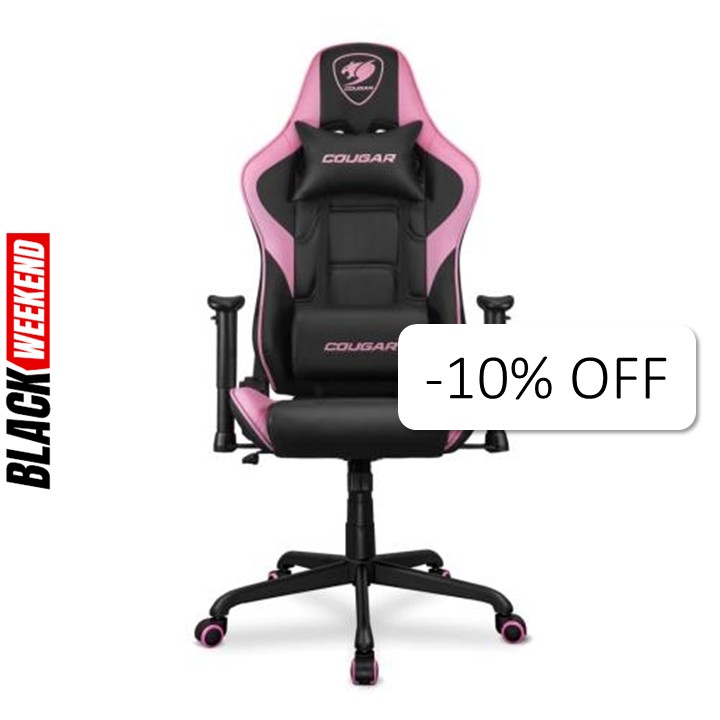 Silla Gaming Cougar Armor Elite Eva Negro Rosado