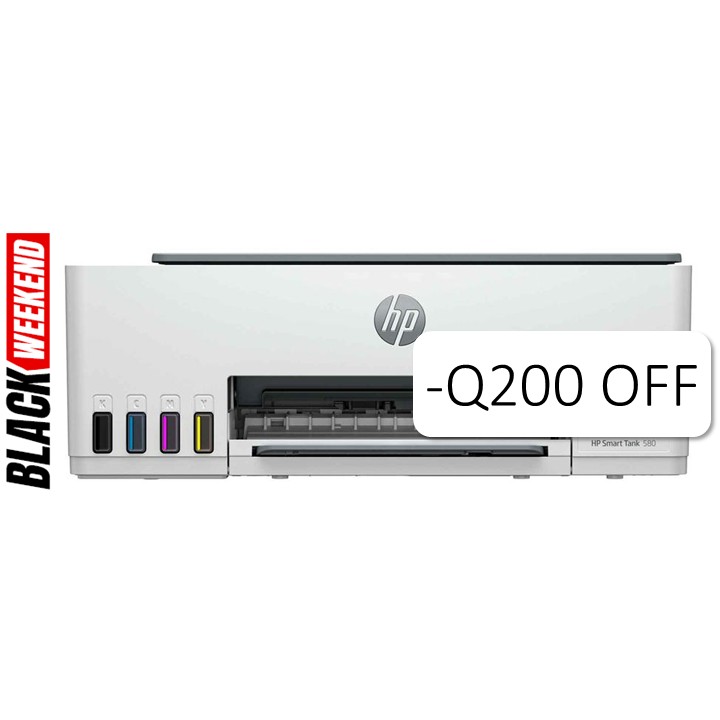 Impresora HP Inyección Multifuncional Smart Tank 580 Wi-Fi