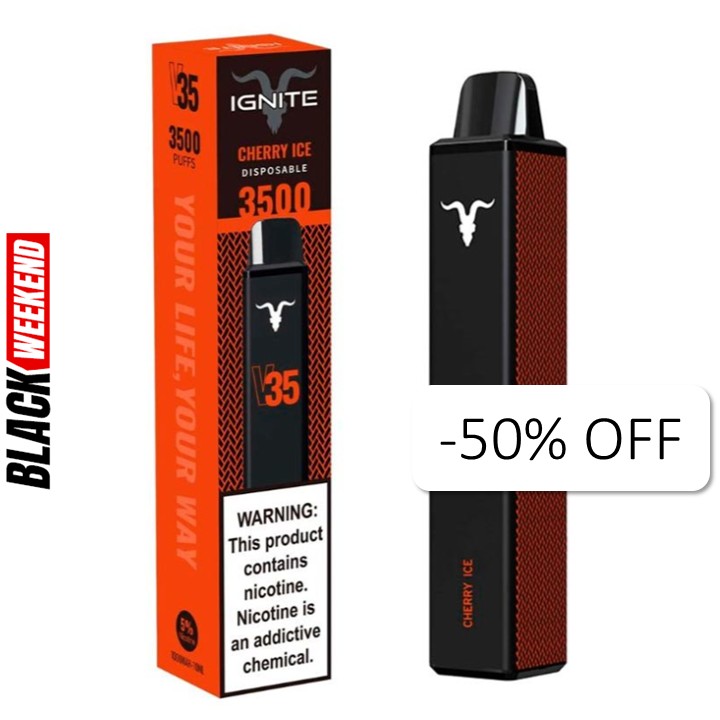 Vape Electrónico Ignite V35 3500 Puffs Nic 5g Cherry Ice