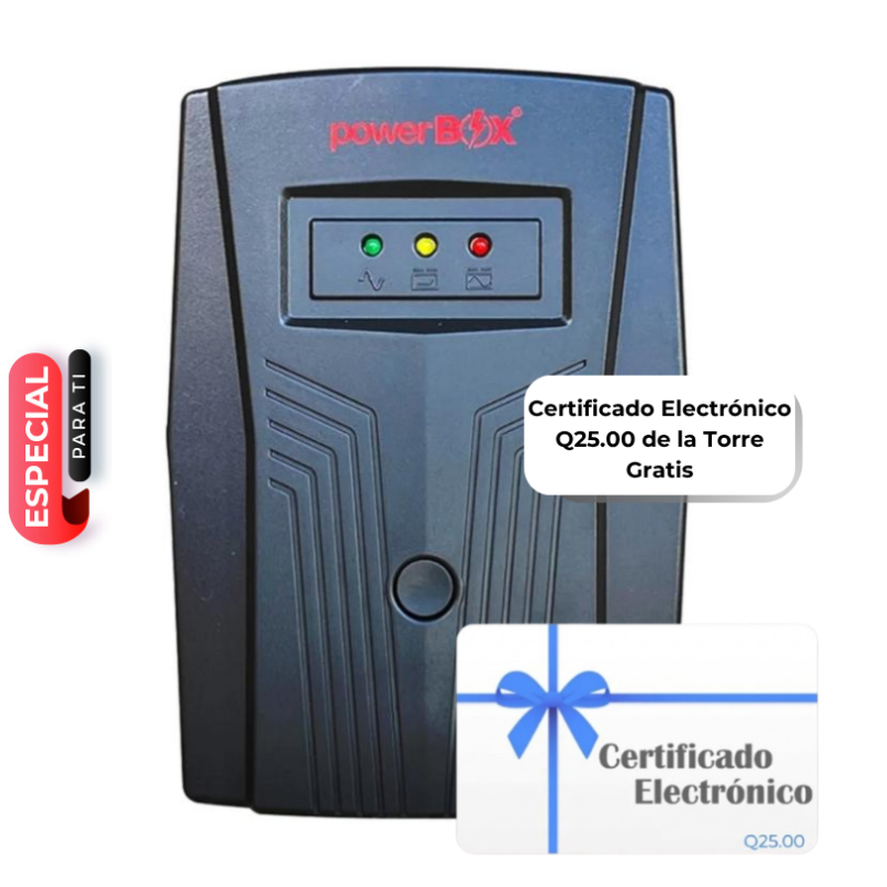 UPS 750VA PowerBox 390W 6 Tomas Nema