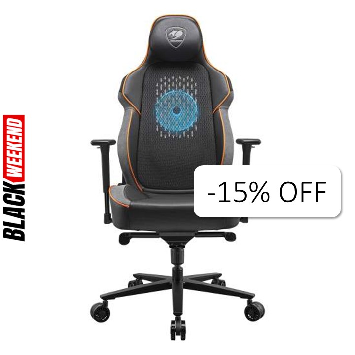 Silla Gaming Cougar NxSys Aero Negro Naranja
