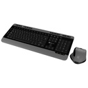 Teclado y Mouse inalámbrico USB Klip Xtreme Magnifik Español 1600DPI Negro/Gris