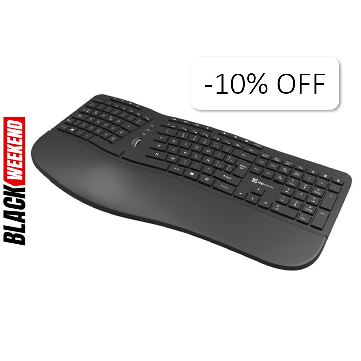 Teclado Inalámbrico Klip Xtreme Transcend USB Negro Español