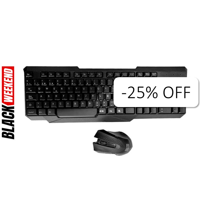 Teclado y Mouse Inalámbrico Agiler AGI-9875S Negro Español