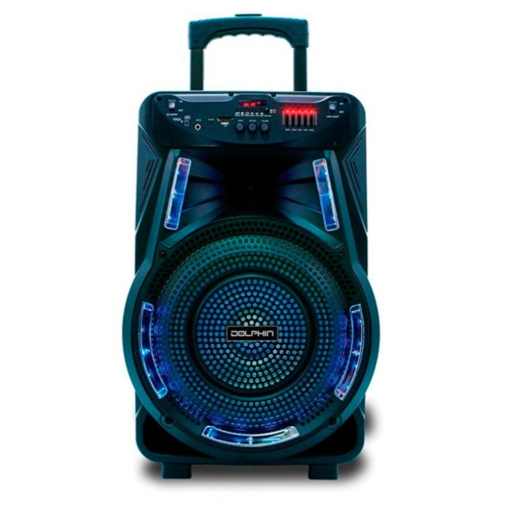 Bocina Bluetooth Dolphin SP-17RBT Trolley 15" con Micrófono 80 RMS Negro