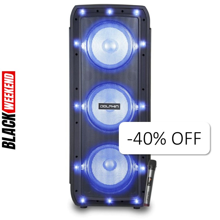 Bocina Bluetooth Dolphin SP-310RBT Triple 10" 100W Negro