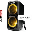 Bocina Bluetooth Dolphin SP-2100RBT Party Speaker Dual 10”  3400W Negro