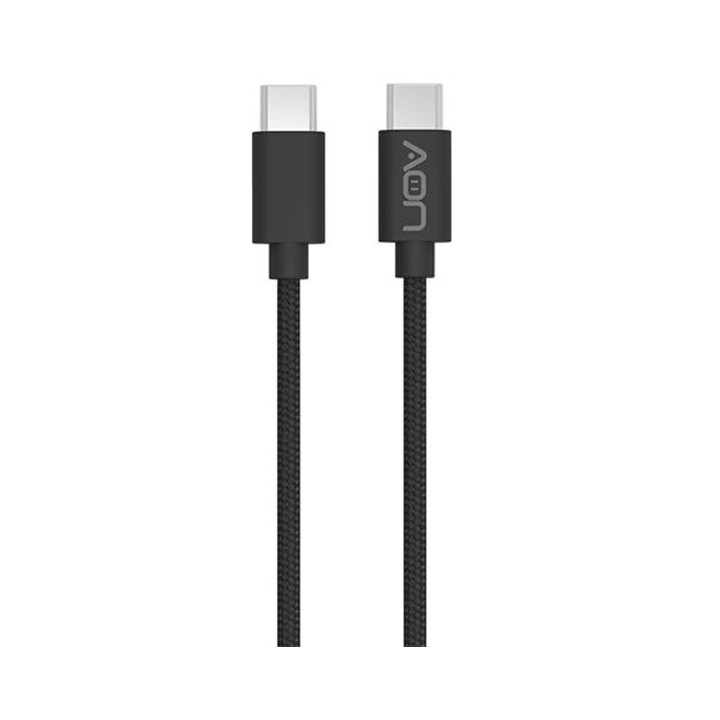 Cable USB-C a USB-C AON AO-CB-5016 2 Metros Negro 5Gbps 65W
