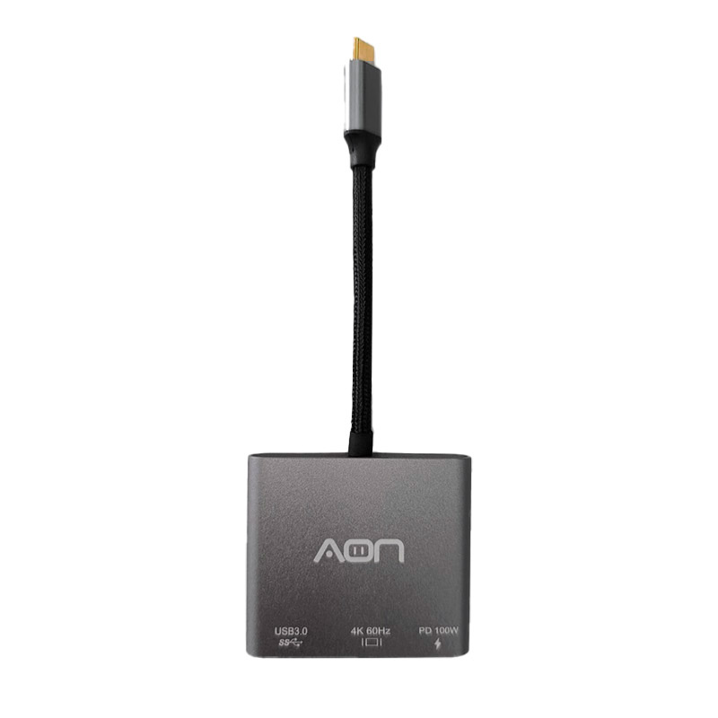 Adaptador USB-C a HDMI AON AO-AD-1017 Macho-Hembra Negro