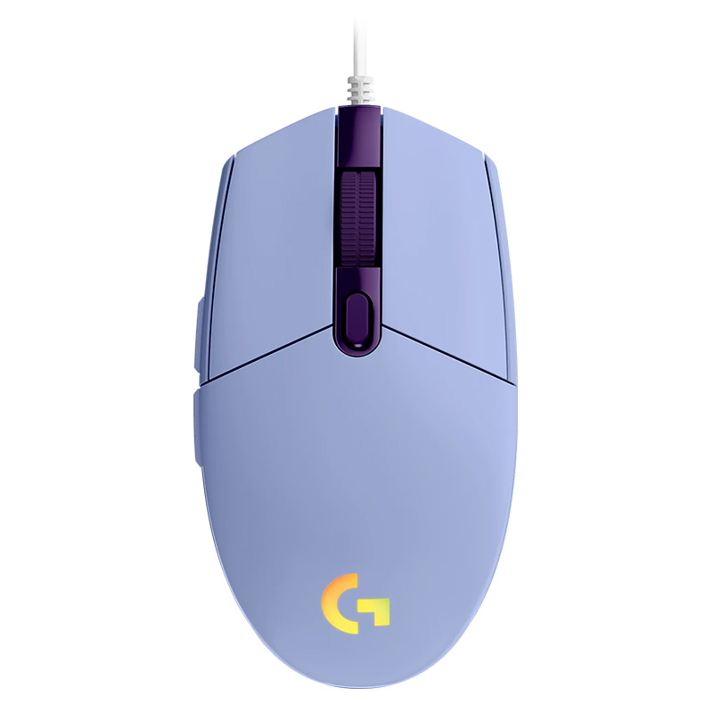 Mouse Óptico Gaming Logitech G203 LIGHTSYNC Lila 8000DPI 6 Botones