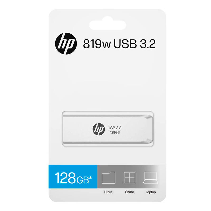 Memoria USB HP 128GB 819w 3.2 Flash Drives Plateado