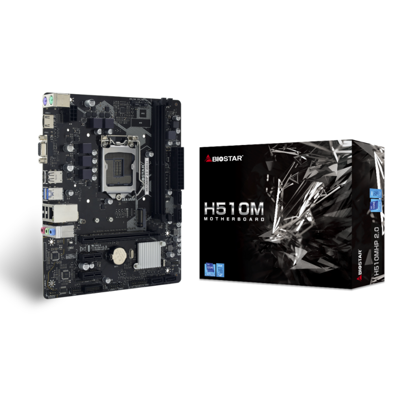 Motherboard Biostar H510MHP 2.0 Socket LGA1200 11th y 10th Gen 2xDDR4 Micro-ATX Open Box