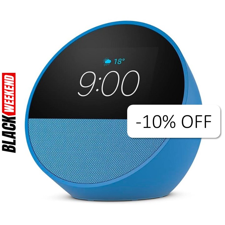 Bocina Inteligente Amazon Echo Spot Smart Azul Con Alexa