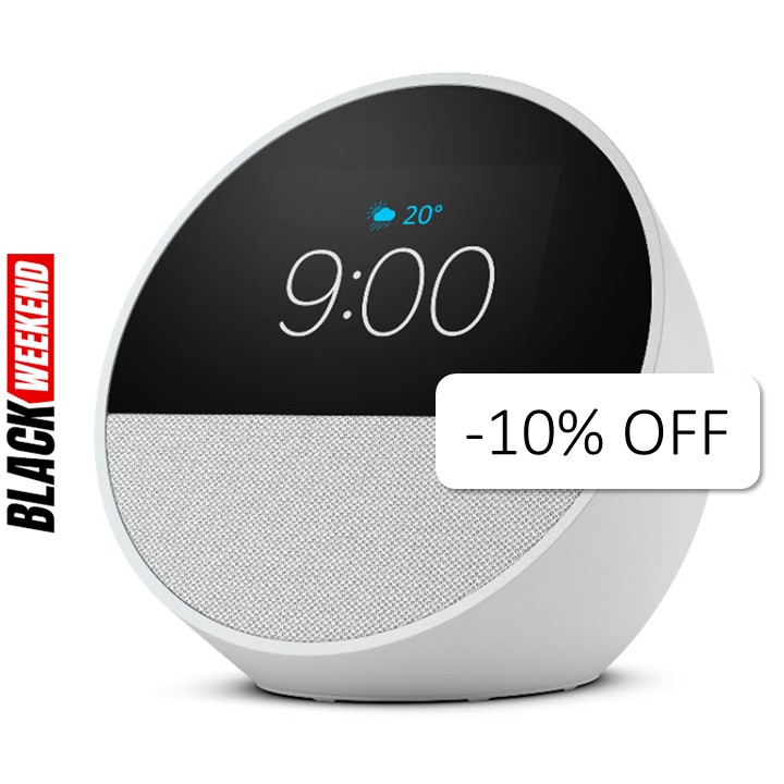 Bocina Inteligente Amazon Echo Spot Smart Blanca Con Alexa