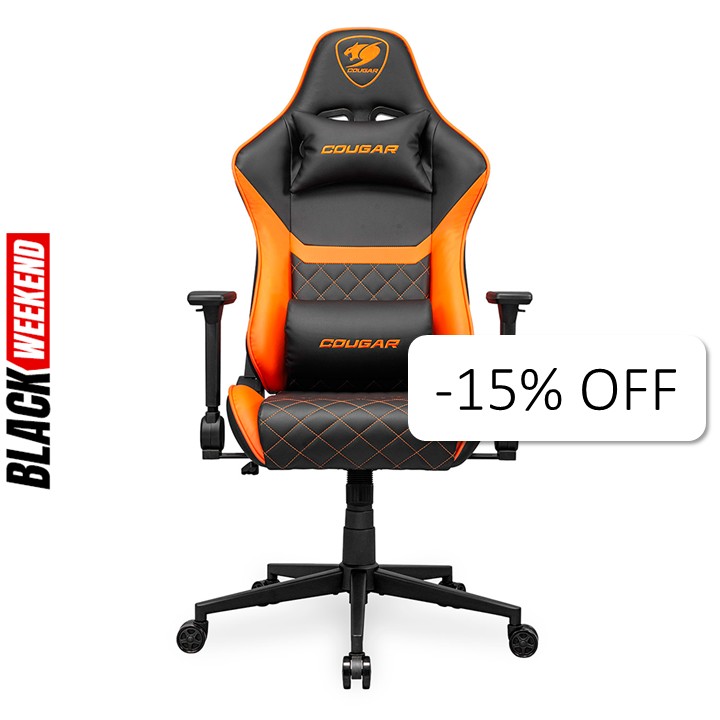 Silla Gaming Cougar Armor One V2 Negro Naranja