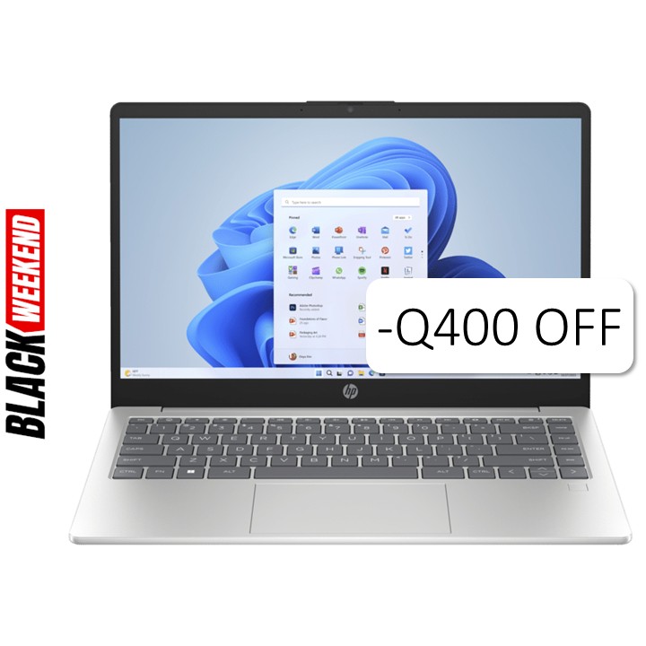 Laptop HP 14-ep1000la 14" Ultra Core 5 125H 16GB RAM 512GB SSD W11 Gris Claro  Home Teclado Español