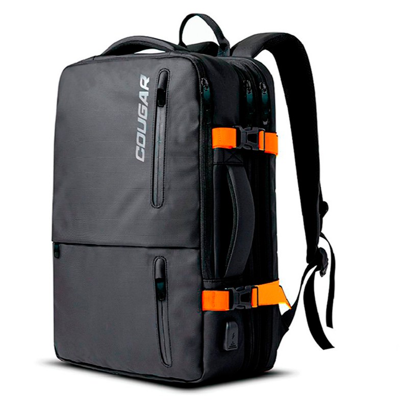 Mochila Cougar Vanguard Travel 17" Negro-Naranja