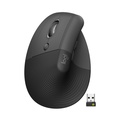 Mouse Inalámbrico Bluetooth Logitech Lift Left Ergonómico 4000DPI Negro + Receptor USB