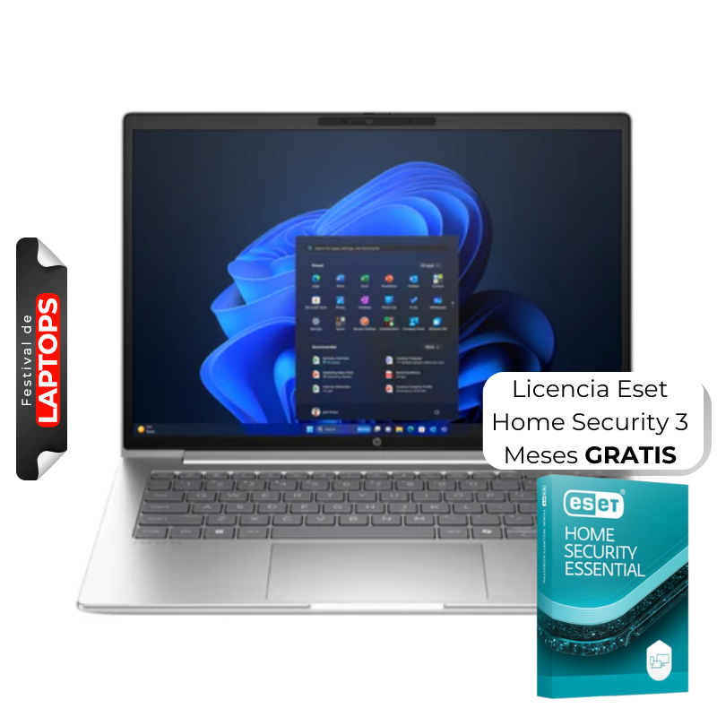 Laptop HP ProBook 460 G11 16" Ultra Core 7 155U 16GB RAM 512GB SSD Gris Claro W11 Pro Teclado Español